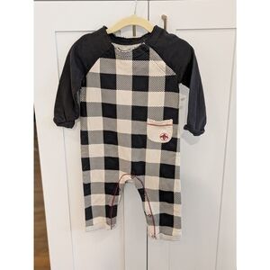 Burt's Bees Baby Black and Cream Romper